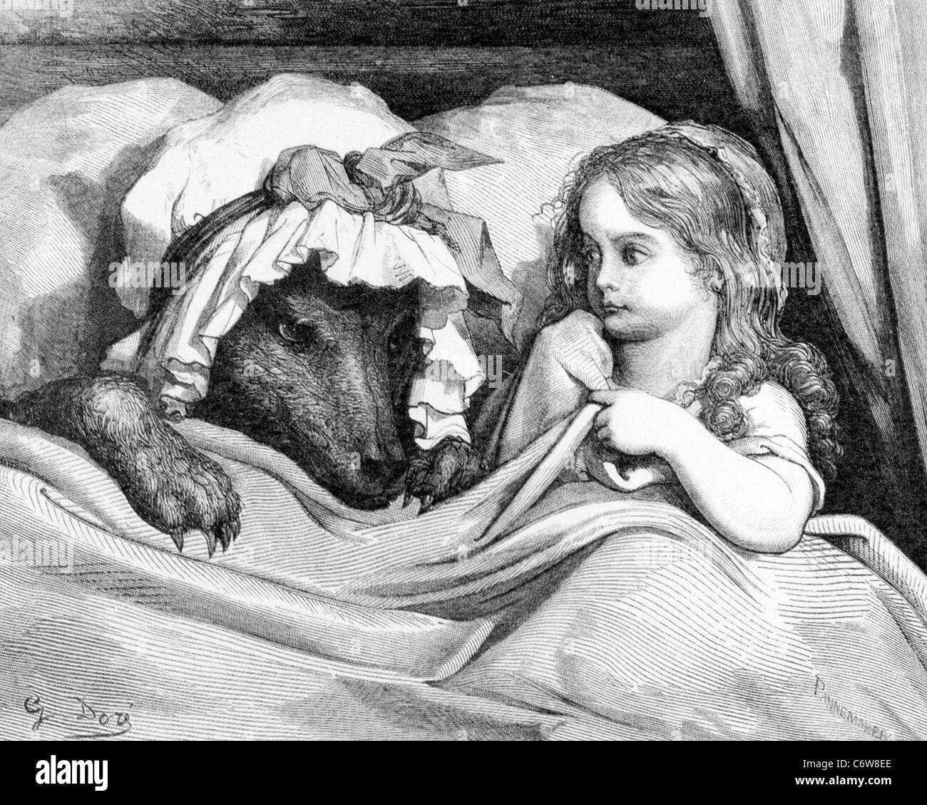 LITTLE Red Riding Hood come illustrato da Gustave Dore Foto Stock