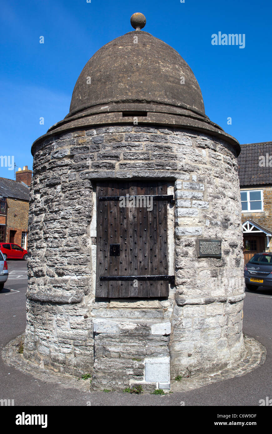 Il vecchio blocco o casa rotonda Castle Cary Foto Stock