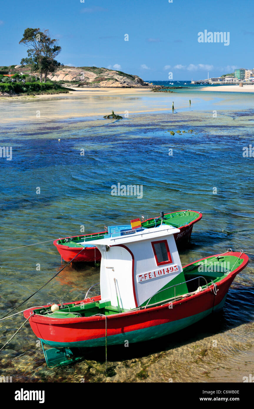 Spagna Galizia: Estuario nel villaggio di fisher San Cibrao Foto Stock