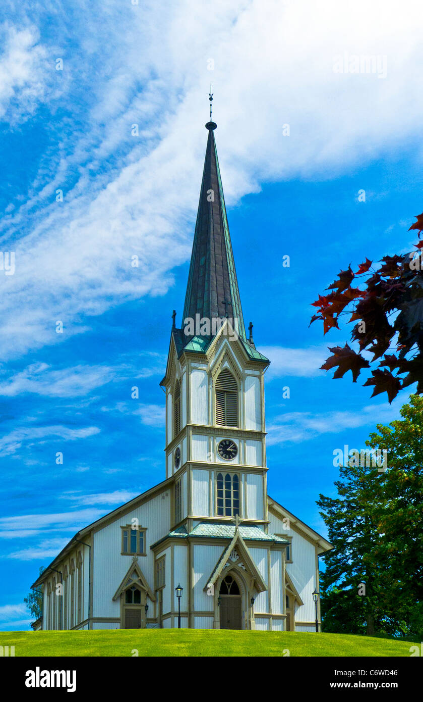 Lillesand Chiesa, Lillesand, Norvegia Foto Stock