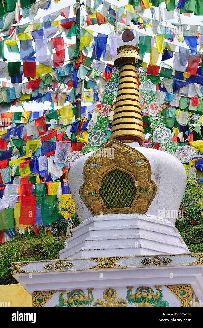 Stupa al tempio Tsuglagkhang. Foto Stock