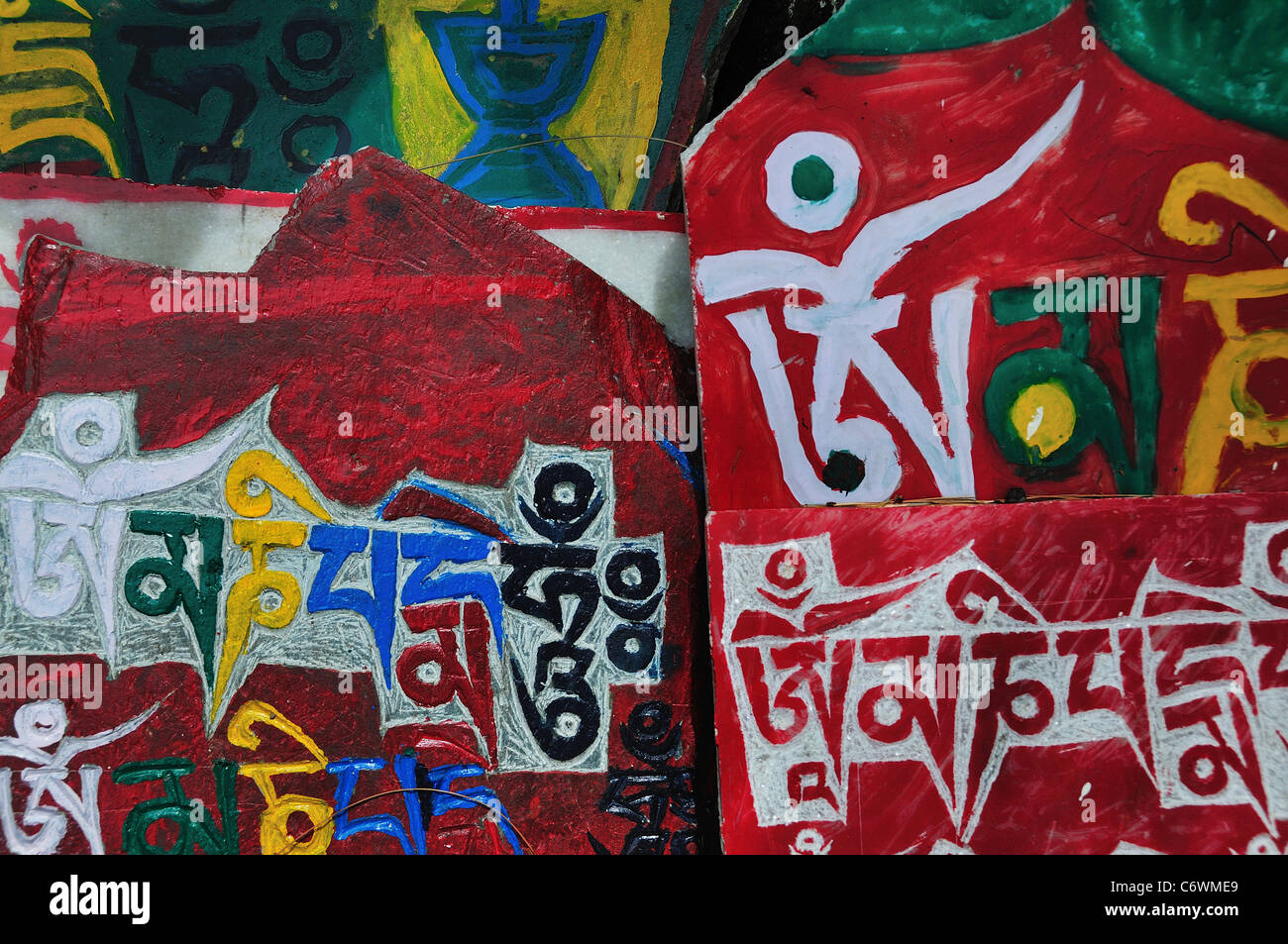 Pietra di mani. Foto Stock