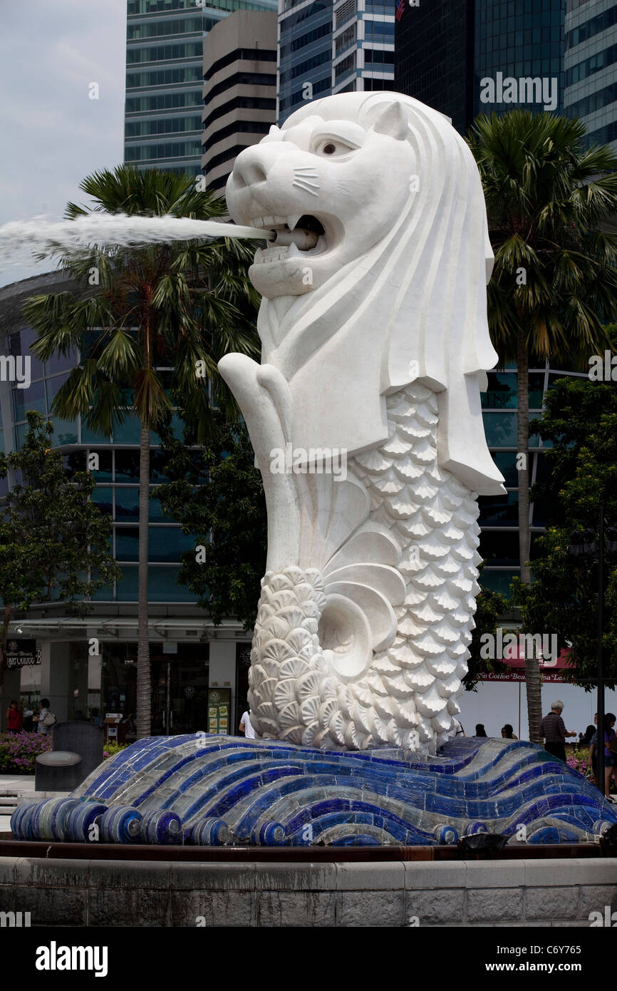 Singapore Merlion Statua fontana Foto Stock