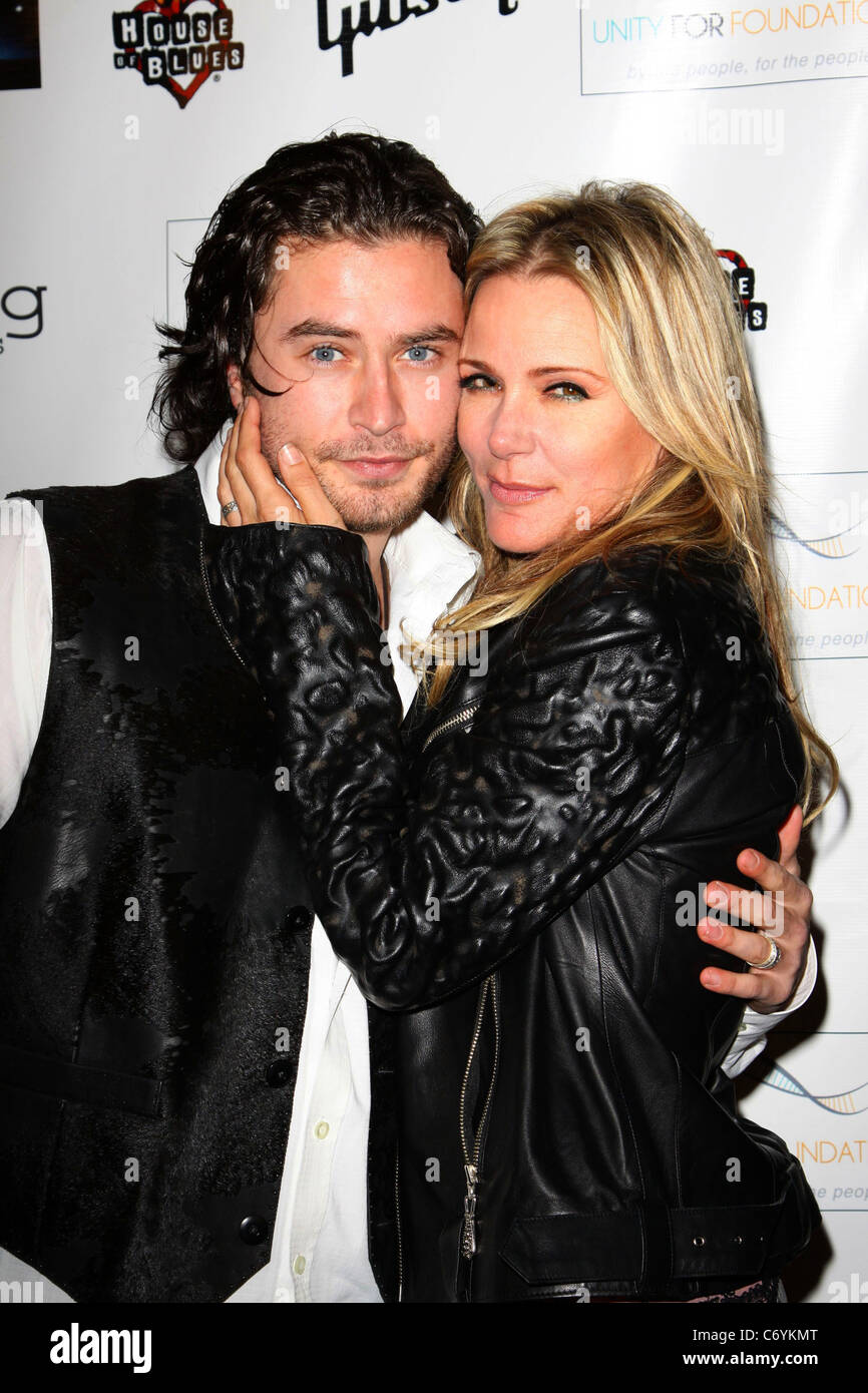 DeDee Pfeiffer con suo marito Kevin Ryan Unità per la pace concerto benefico World Tour tenutosi presso la House of Blues di West Foto Stock