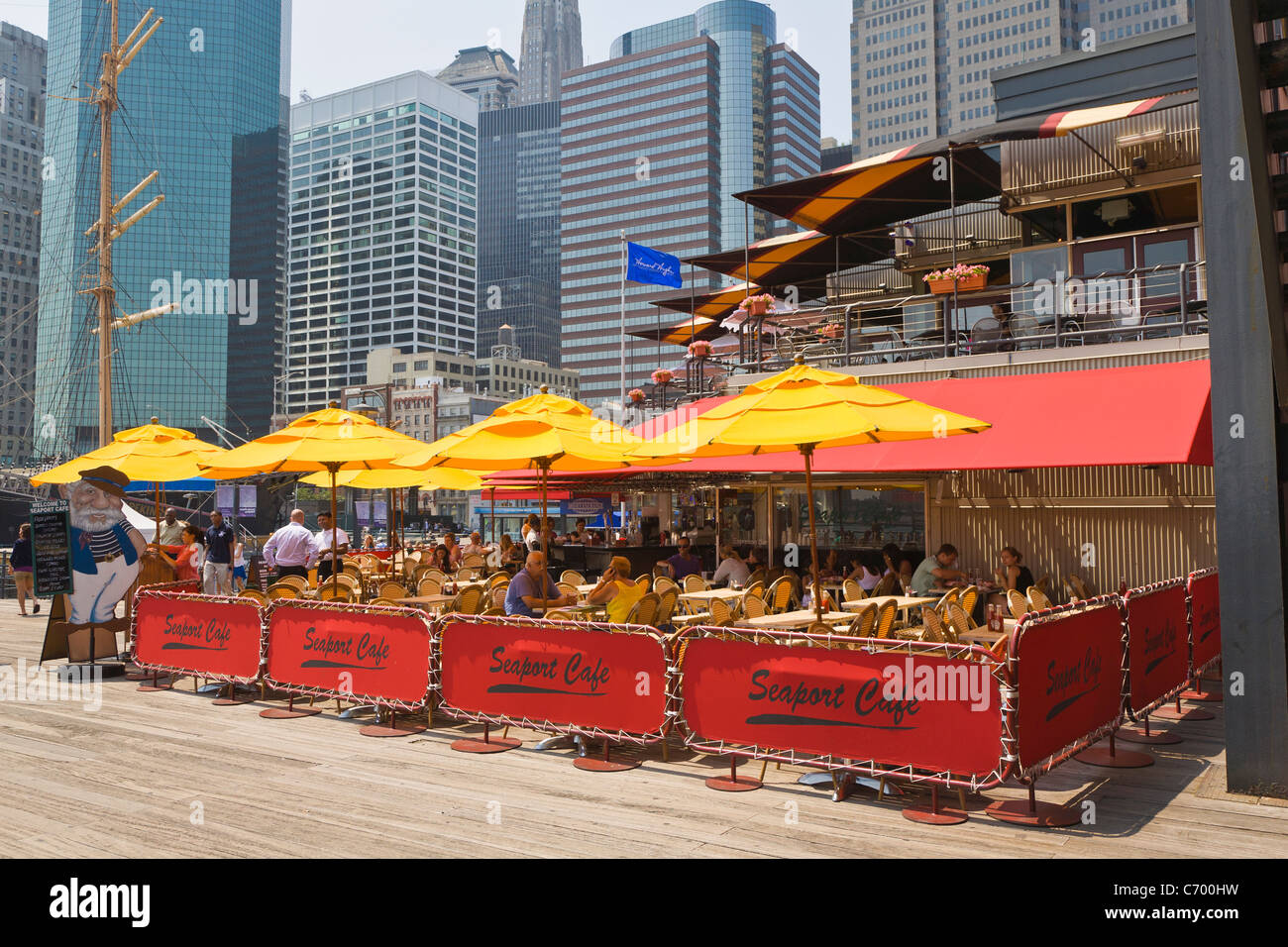 South Street Seaport Historic District di New York City Foto Stock