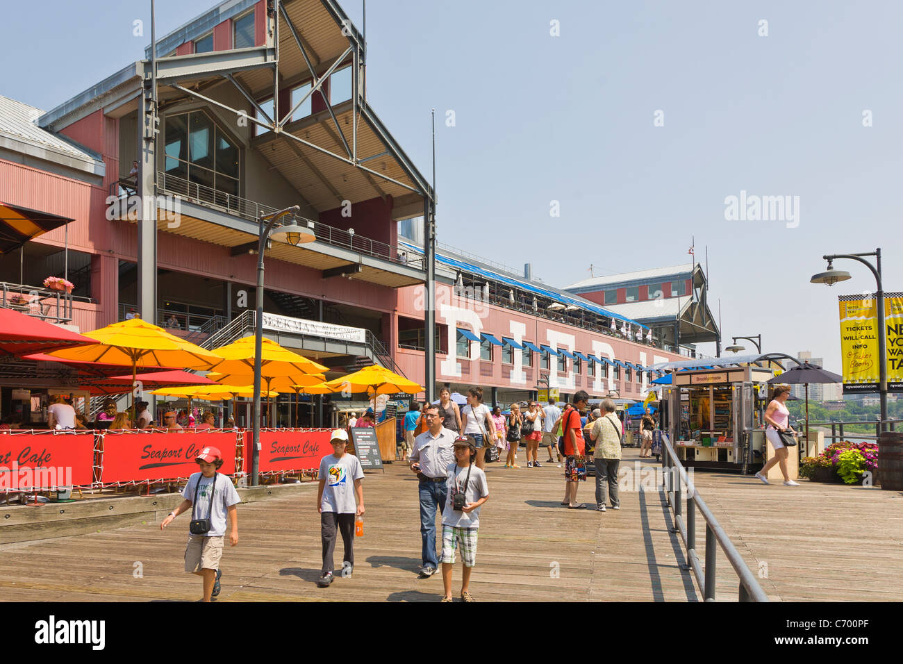South Street Seaport Historic District di New York City Foto Stock