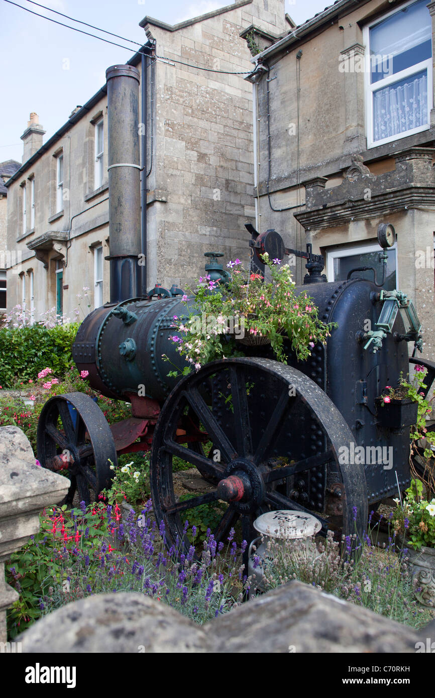 Il vecchio motore a vapore in House Garden casella Village Somerset Foto Stock