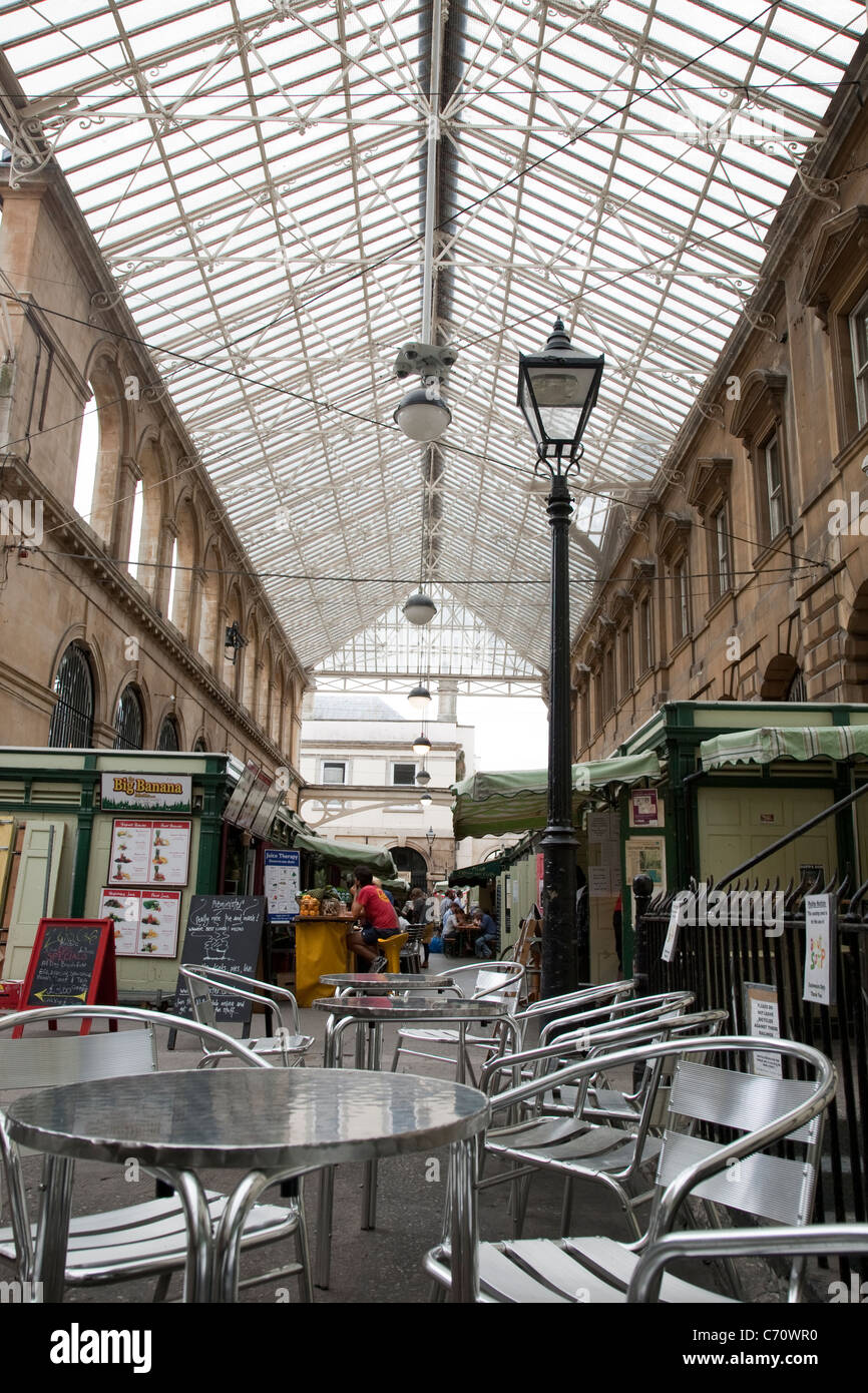 Interno di St Nicholas Market, Bristol, Inghilterra, Regno Unito Foto Stock