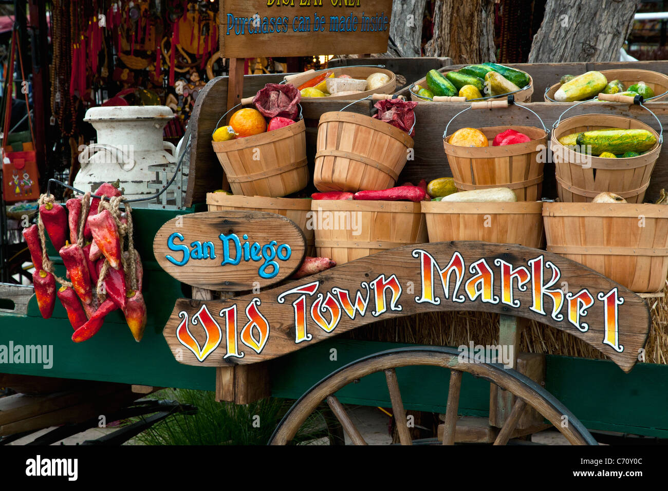 San Diego Old Town di mercato con la produzione di display Foto Stock