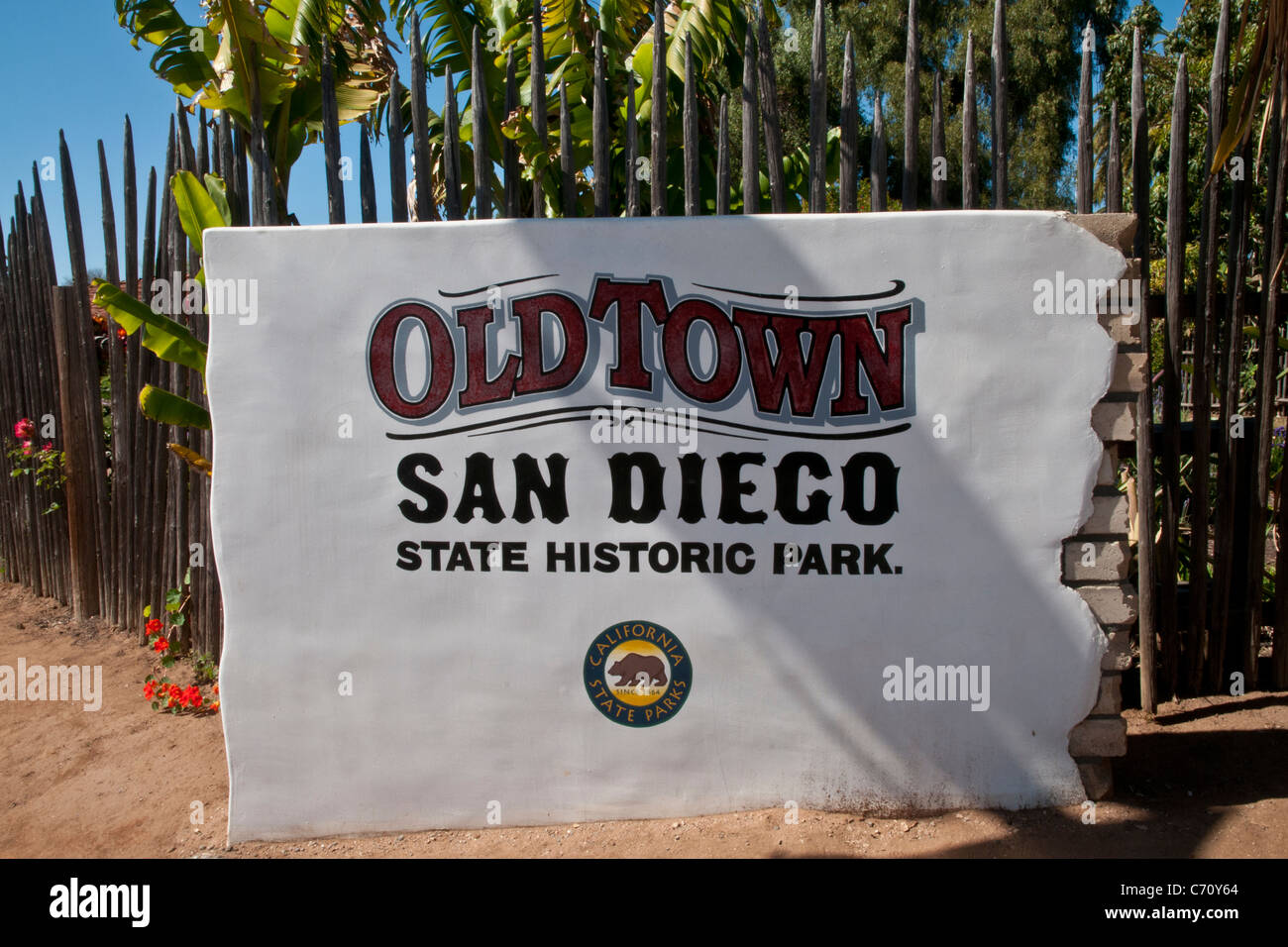 San Diego Old Town entrata segno Foto Stock