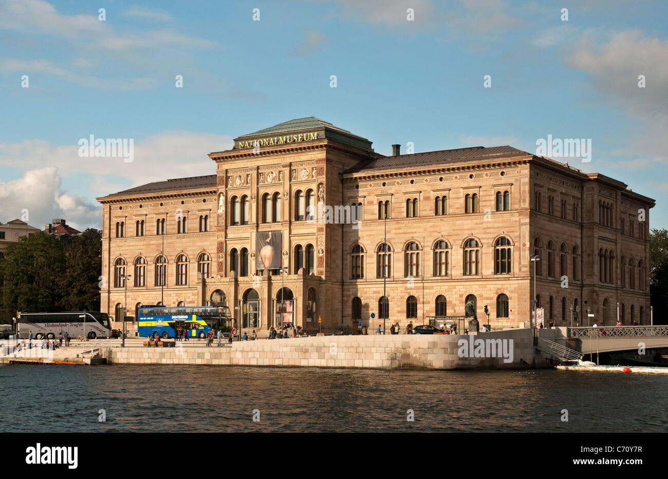 Museo nazionale sul lato meridionale di Blasieholmen a Stoccolma, Svezia Foto Stock
