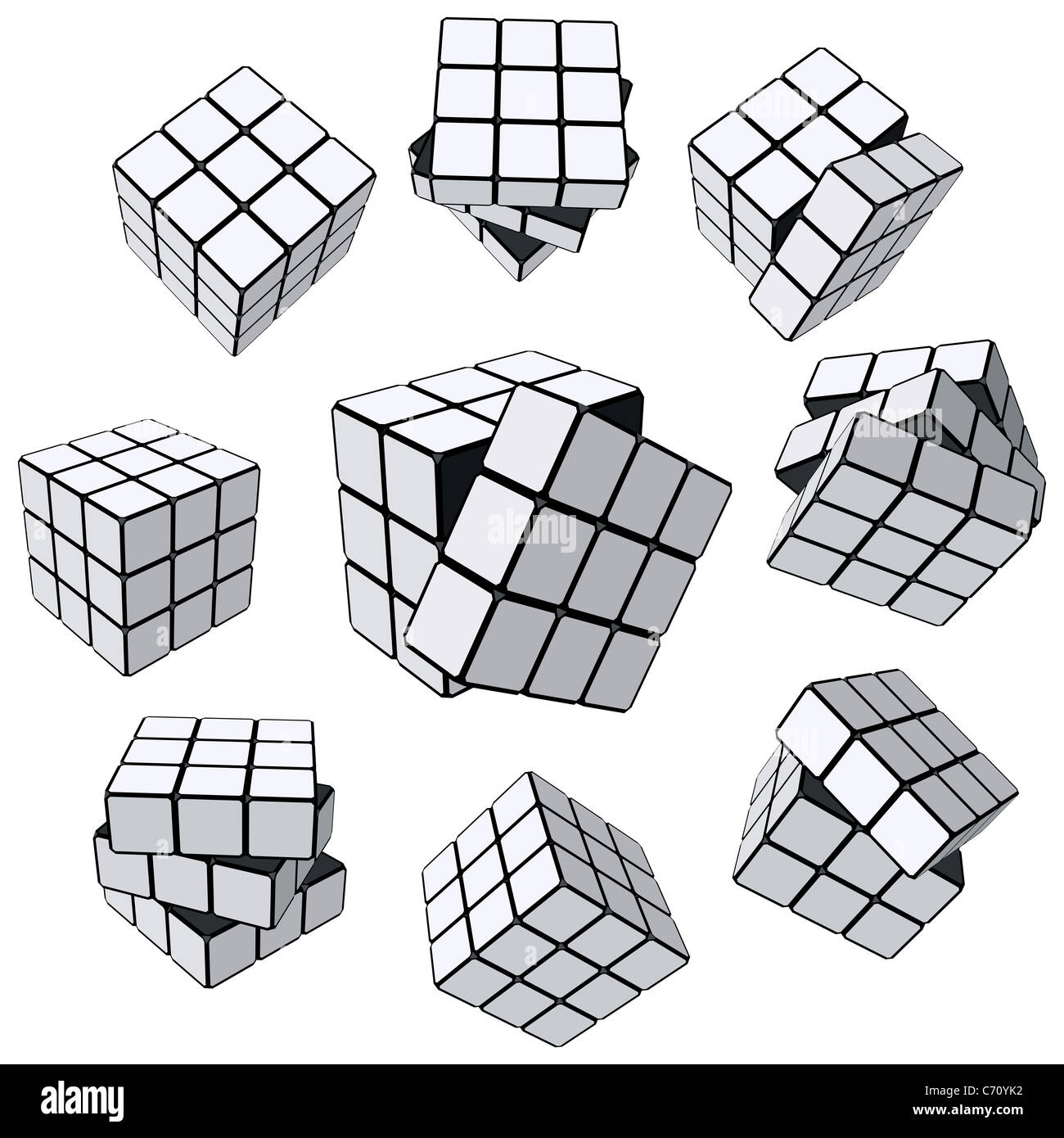 Cubo di Rubik puzzle Foto Stock