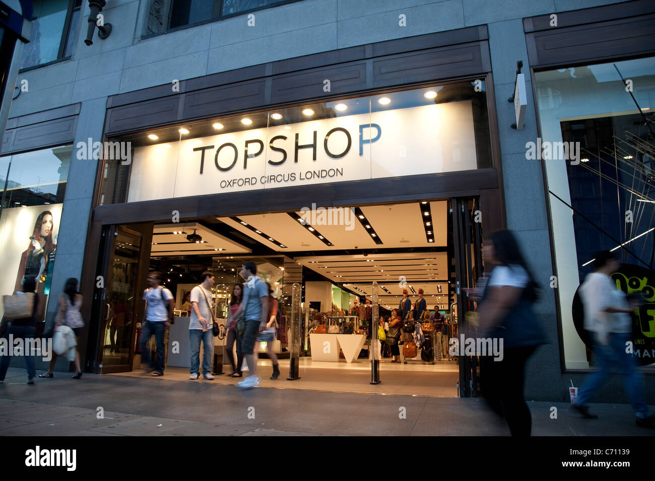 Topshop Oxford Circus, London, England, Regno Unito Foto Stock
