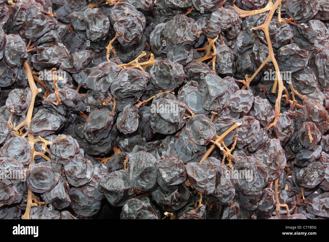 Wallpaper raisin utilizzato per rendere il vino moscato Foto Stock