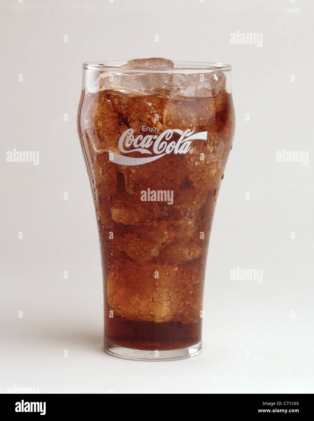 Classico bicchiere di Coca Cola, Stati Uniti d'America Foto Stock