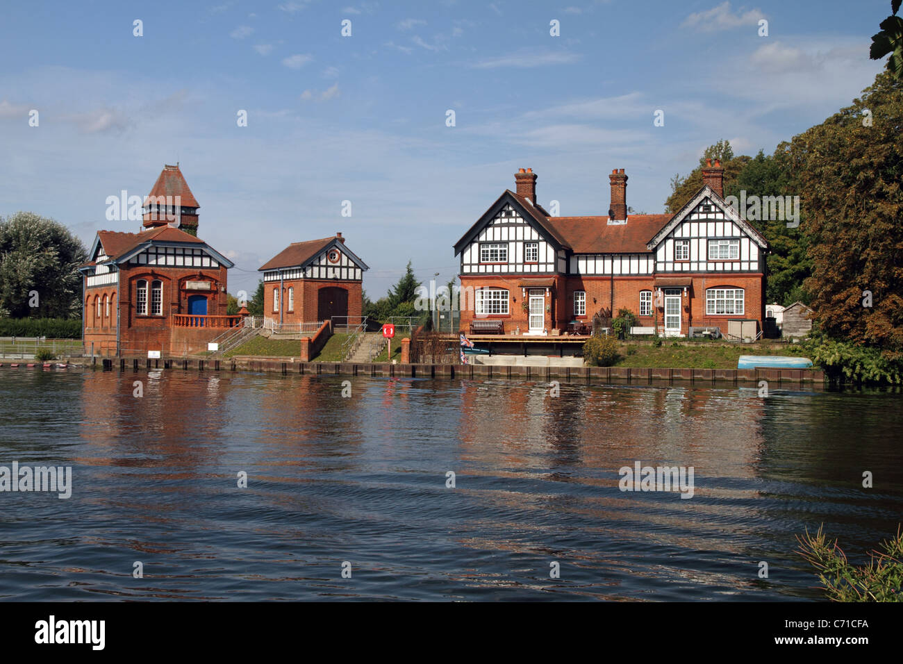 Runnymede - il fiume Tamigi, Surrey, Inghilterra. Foto Stock