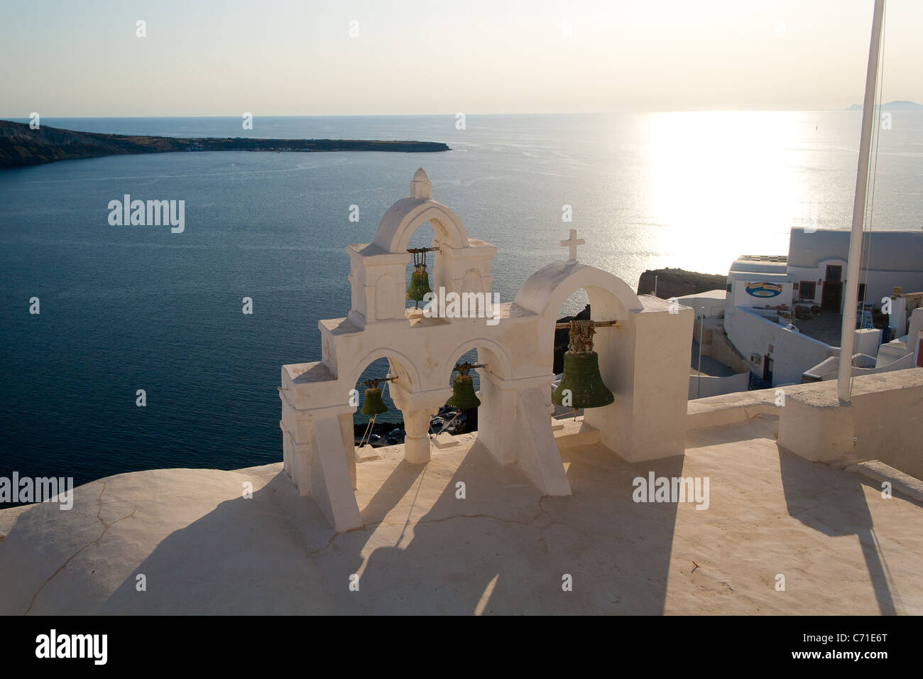 Sun impostazione, Oia - Santorini Foto Stock