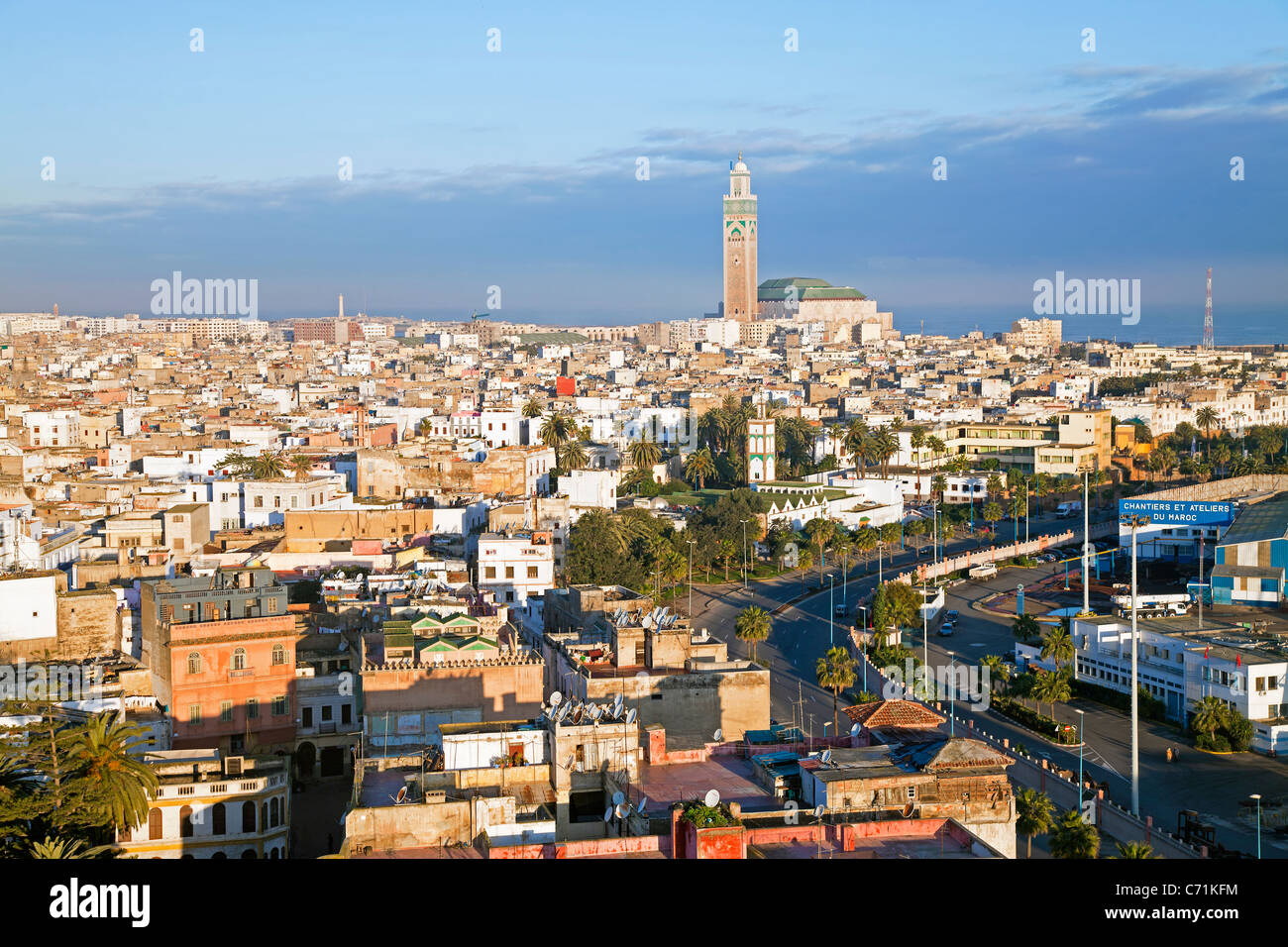 Moschea Hassan II, il terzo più grande moschea del mondo, Casablanca, Marocco, Africa del Nord Foto Stock