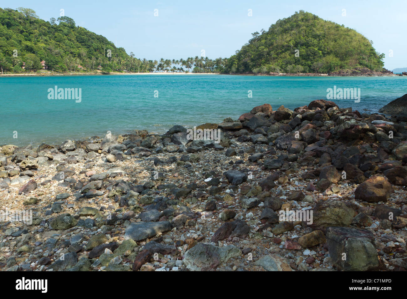 Ko chang isola costa rocciosa, Thailandia Foto Stock