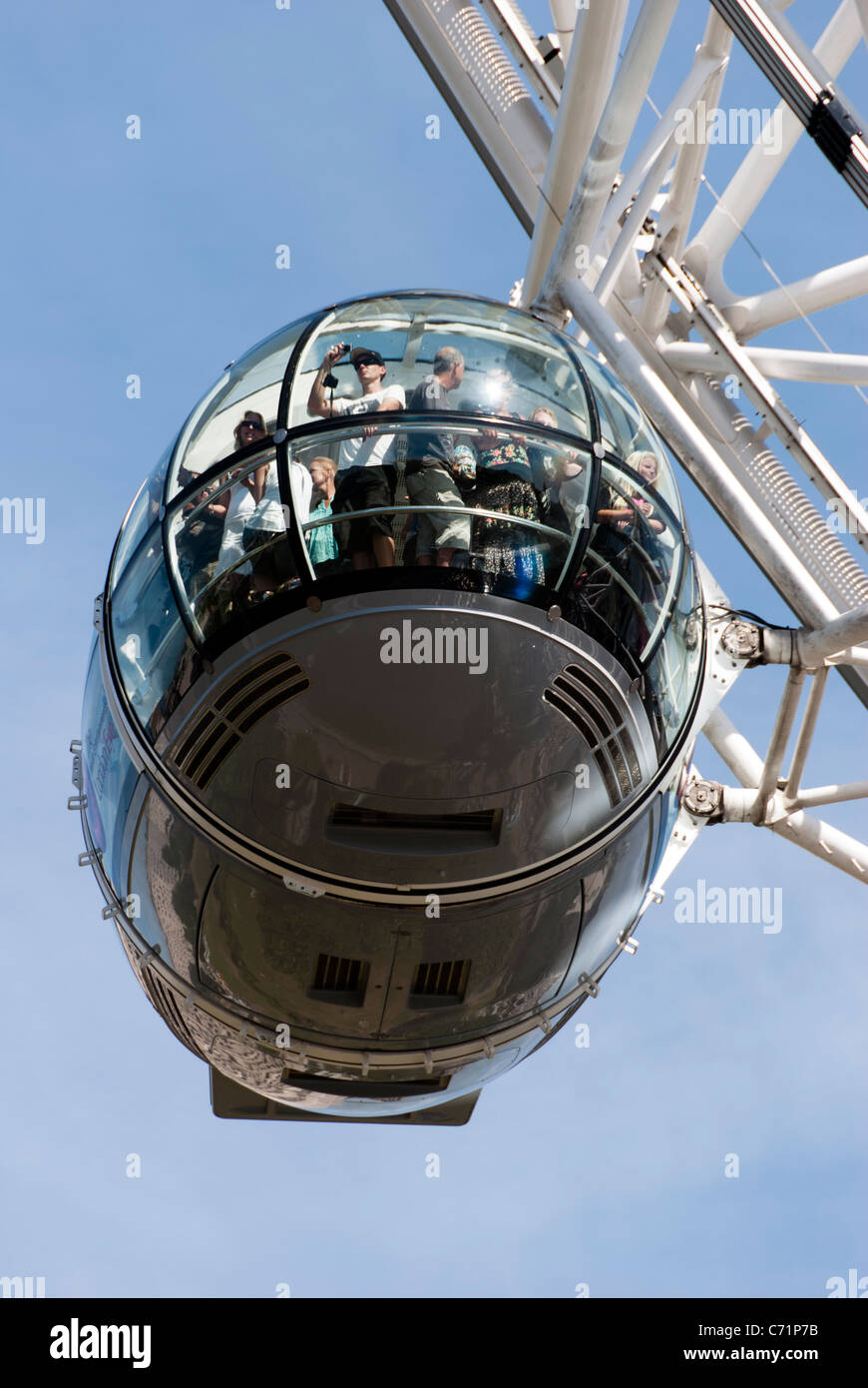 Capsule del London Eye - Londra, Inghilterra Foto Stock