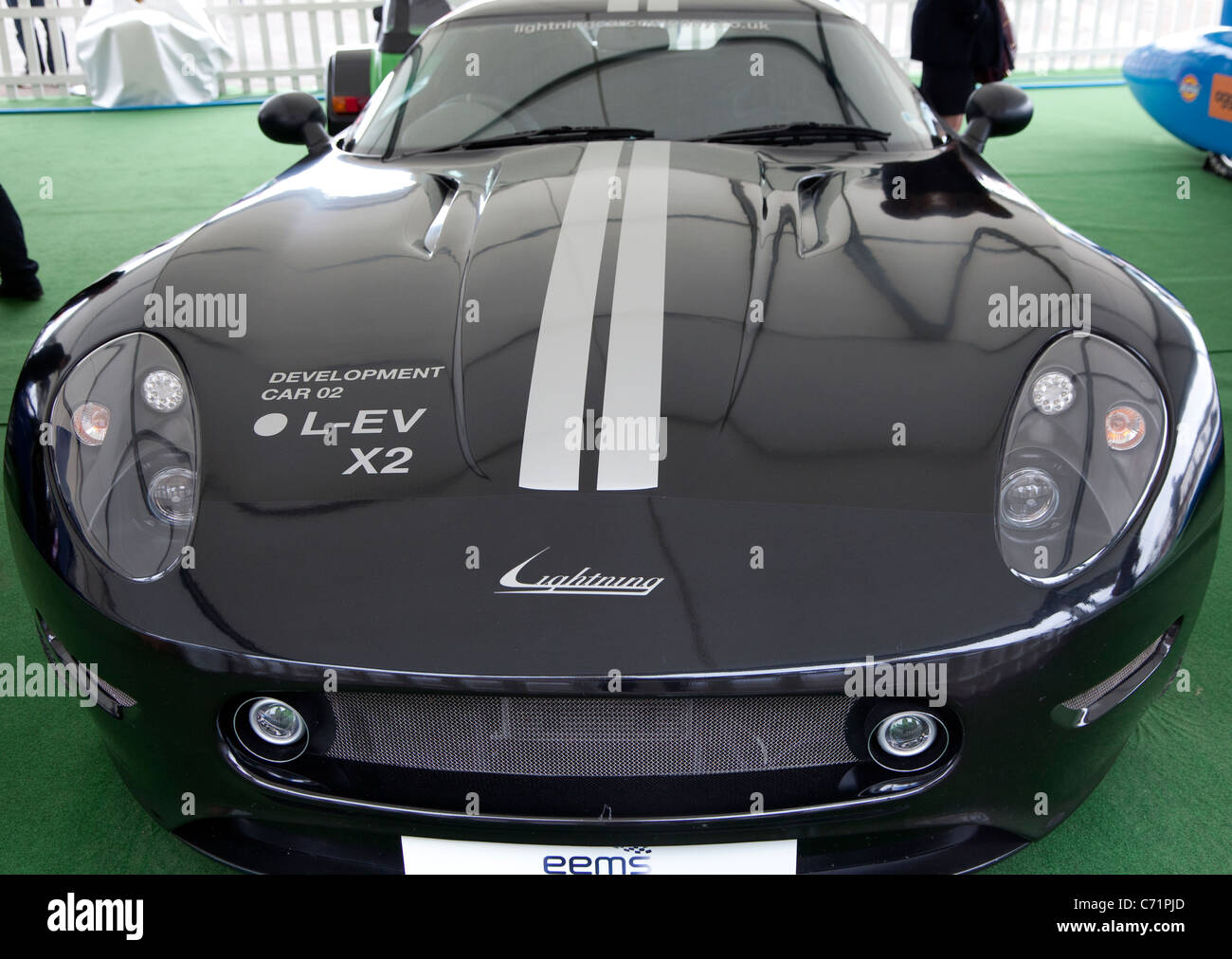 Ecovelocity motor festival Londra - fulmini GT supercar elettrica auto sviluppo 02 Foto Stock