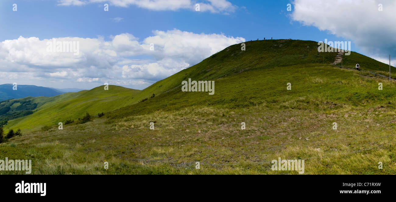 Montagna panoramica Bieszczady Foto Stock