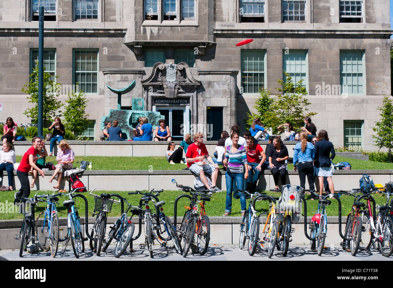 Presso la McGill University Campus nel centro di Montreal, Canada Foto Stock