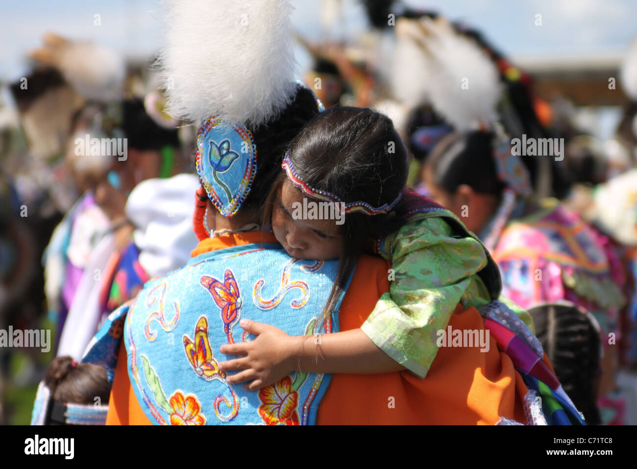 Shakopee Mdewakanton Sioux Comunità Wacipi Pow Wow, Native American dance festival - Ritratto di Native American ballerina Foto Stock