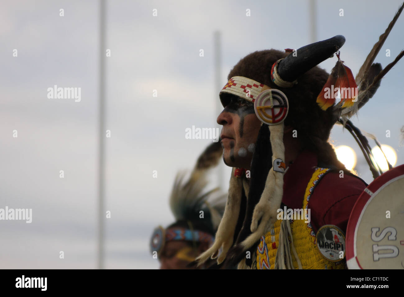 Shakopee Mdewakanton Sioux Comunità Wacipi Pow Wow, Native American dance festival - Ritratto di Native American ballerina Foto Stock