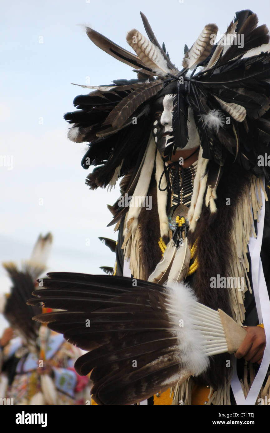 Shakopee Mdewakanton Sioux Comunità Wacipi Pow Wow, Native American dance festival - Ritratto di Native American ballerina Foto Stock