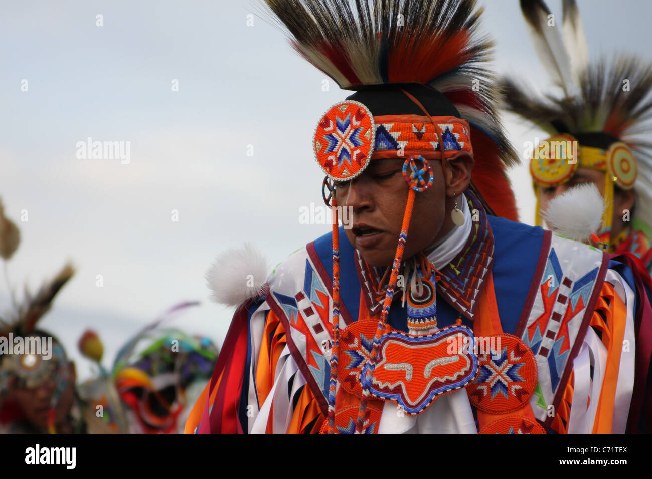 Shakopee Mdewakanton Sioux Comunità Wacipi Pow Wow, Native American dance festival - Ritratto di Native American ballerina Foto Stock