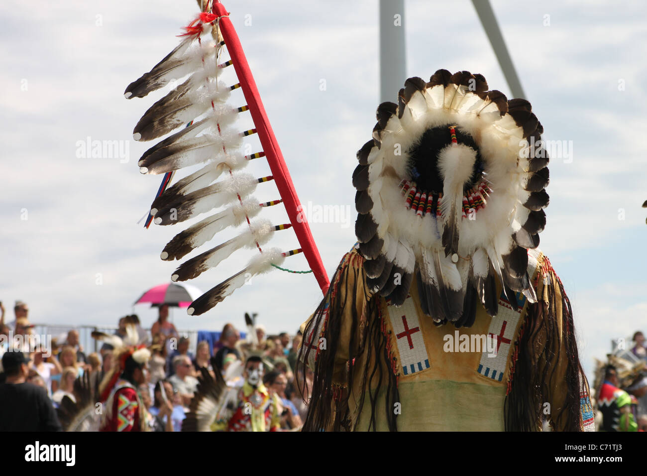 Shakopee Mdewakanton Sioux Comunità Wacipi Pow Wow, Native American dance festival - Ritratto di Native American ballerina Foto Stock