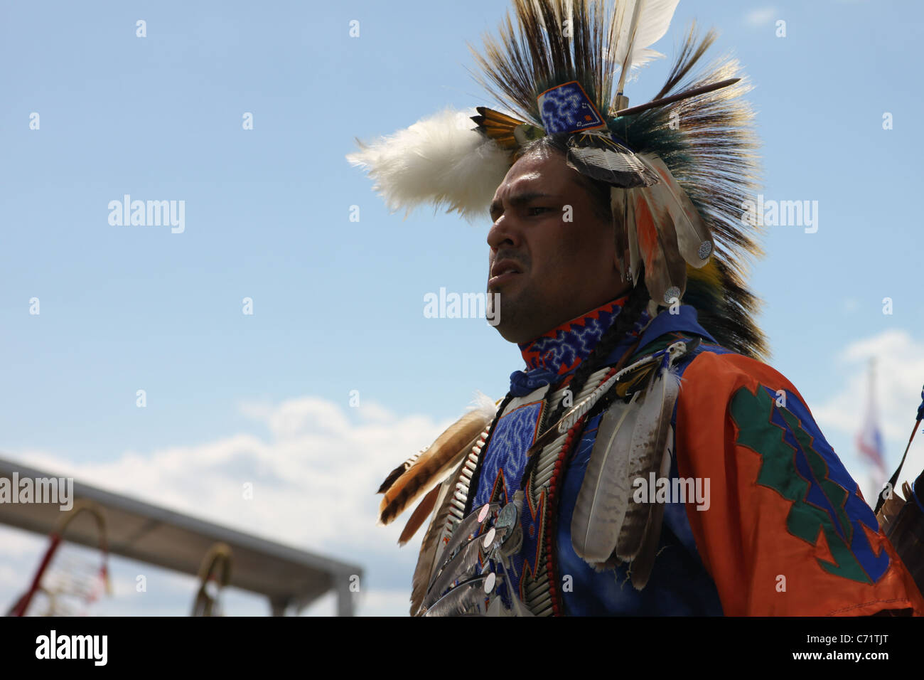 Shakopee Mdewakanton Sioux Comunità Wacipi Pow Wow, Native American dance festival - Ritratto di Native American ballerina Foto Stock