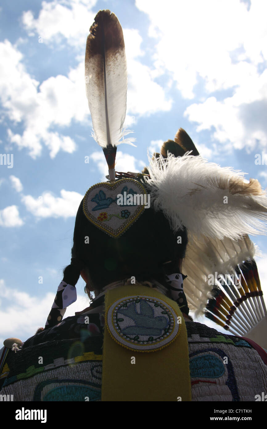 Shakopee Mdewakanton Sioux Comunità Wacipi Pow Wow, Native American dance festival - Ritratto di Native American ballerina Foto Stock