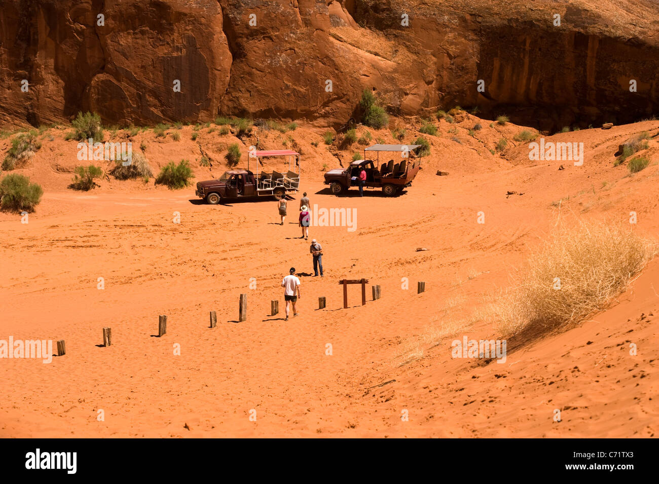 Il Monument Valley Navajo Tribal Park (vicino all' orecchio del vento") Arizona USA Foto Stock