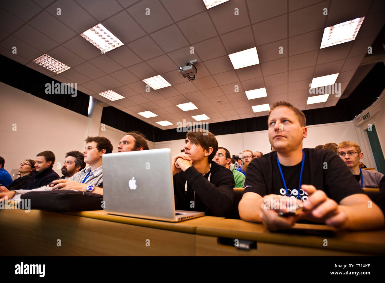 Mobile App gli sviluppatori al iOSDev UK app developer conference a Aberystwyth University, 7 settembre 2011. Regno Unito Foto Stock