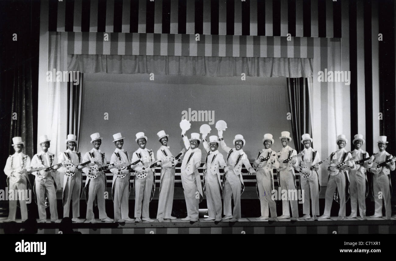 GEORGE MITCHELL È IN BIANCO E NERO MINSTRELS - BBC TV show di varietà circa 1960 Foto Stock