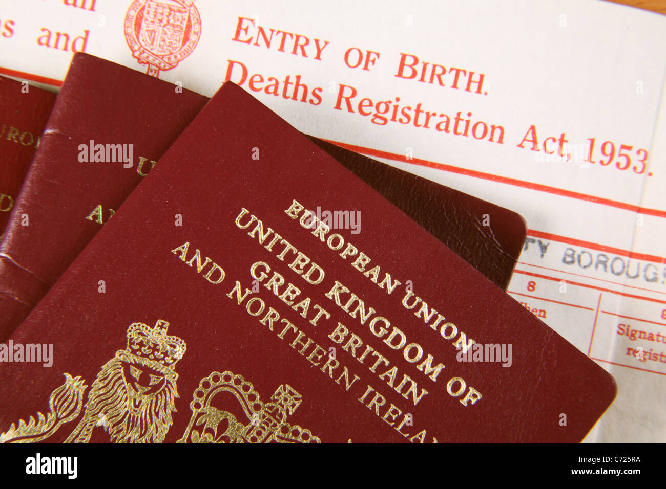 Passaporti del Regno Unito Foto Stock