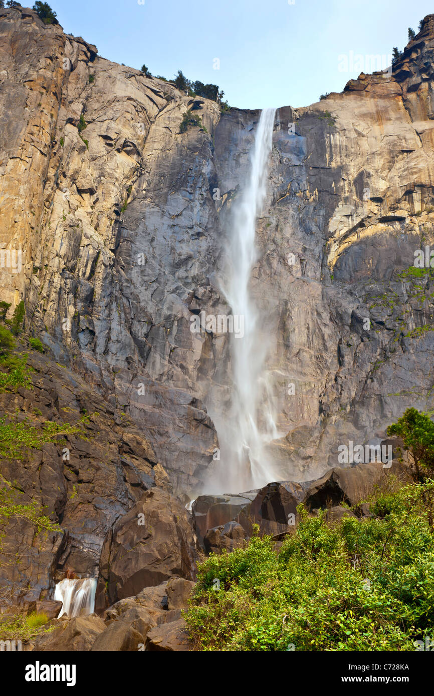 Bridalveil Falls cascata, Yosemite National Park, Stati Uniti d'America. JMH5259 Foto Stock