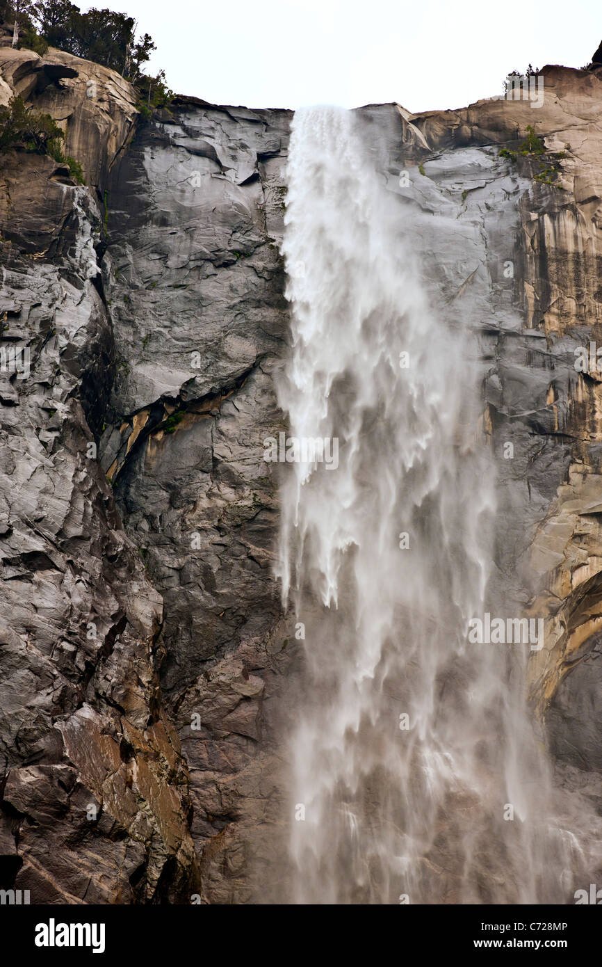 Bridalveil Falls cascata, Yosemite National Park, Stati Uniti d'America. JMH5261 Foto Stock