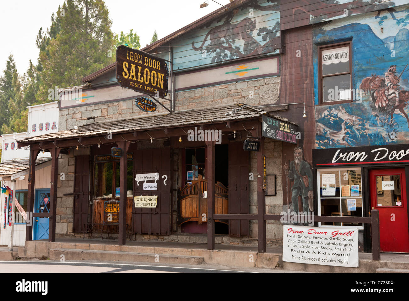 Ferro da stiro berlina porta 1852 in Groveland, un pioniere gold rush town sulla Route 120 vicino al Parco Nazionale di Yosemite in California, Stati Uniti d'America. JMH5267 Foto Stock