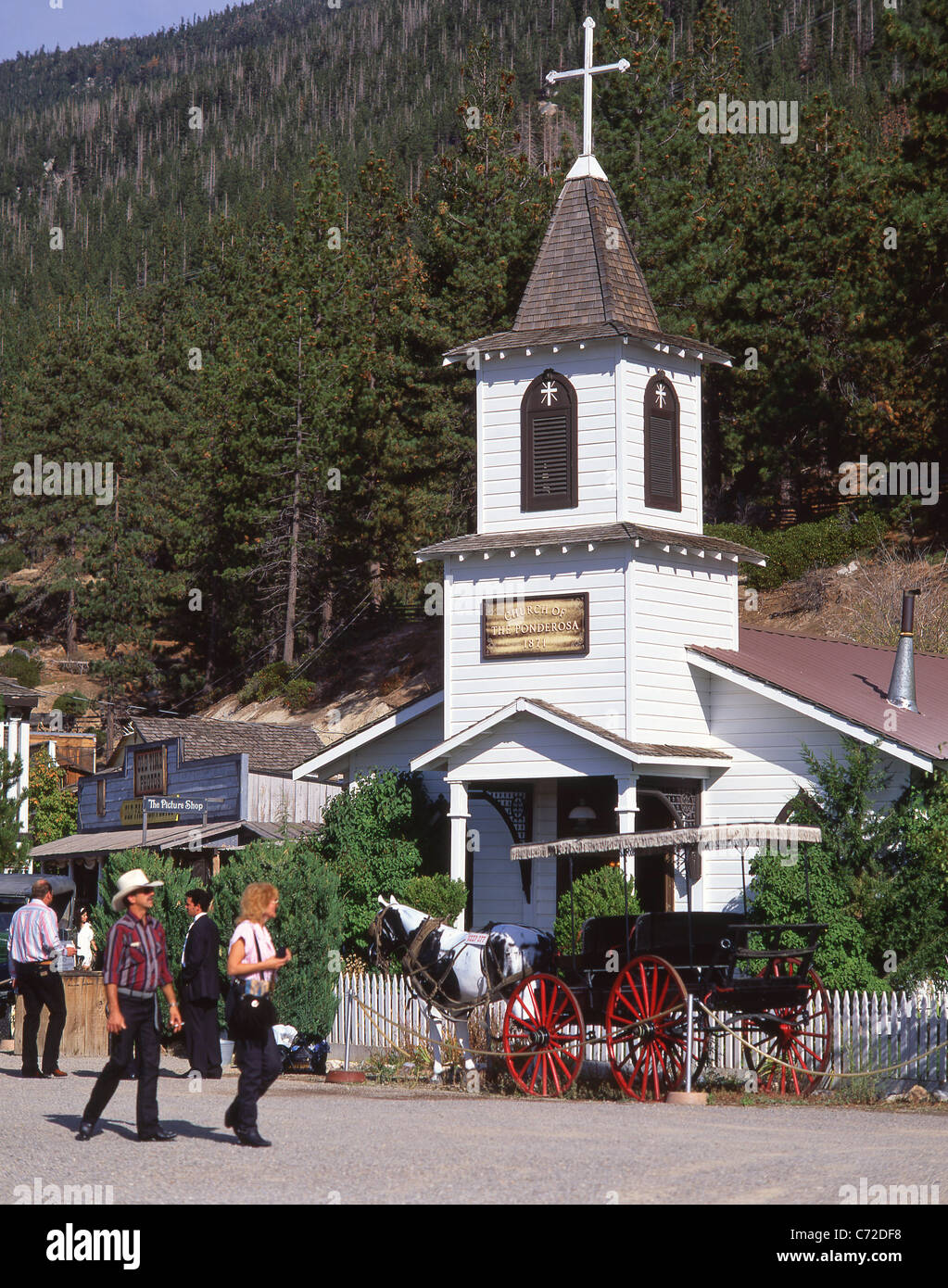 Chiesa della Ponderosa, vicino pendio Village-Crystal Bay, Nevada, Stati Uniti d'America Foto Stock