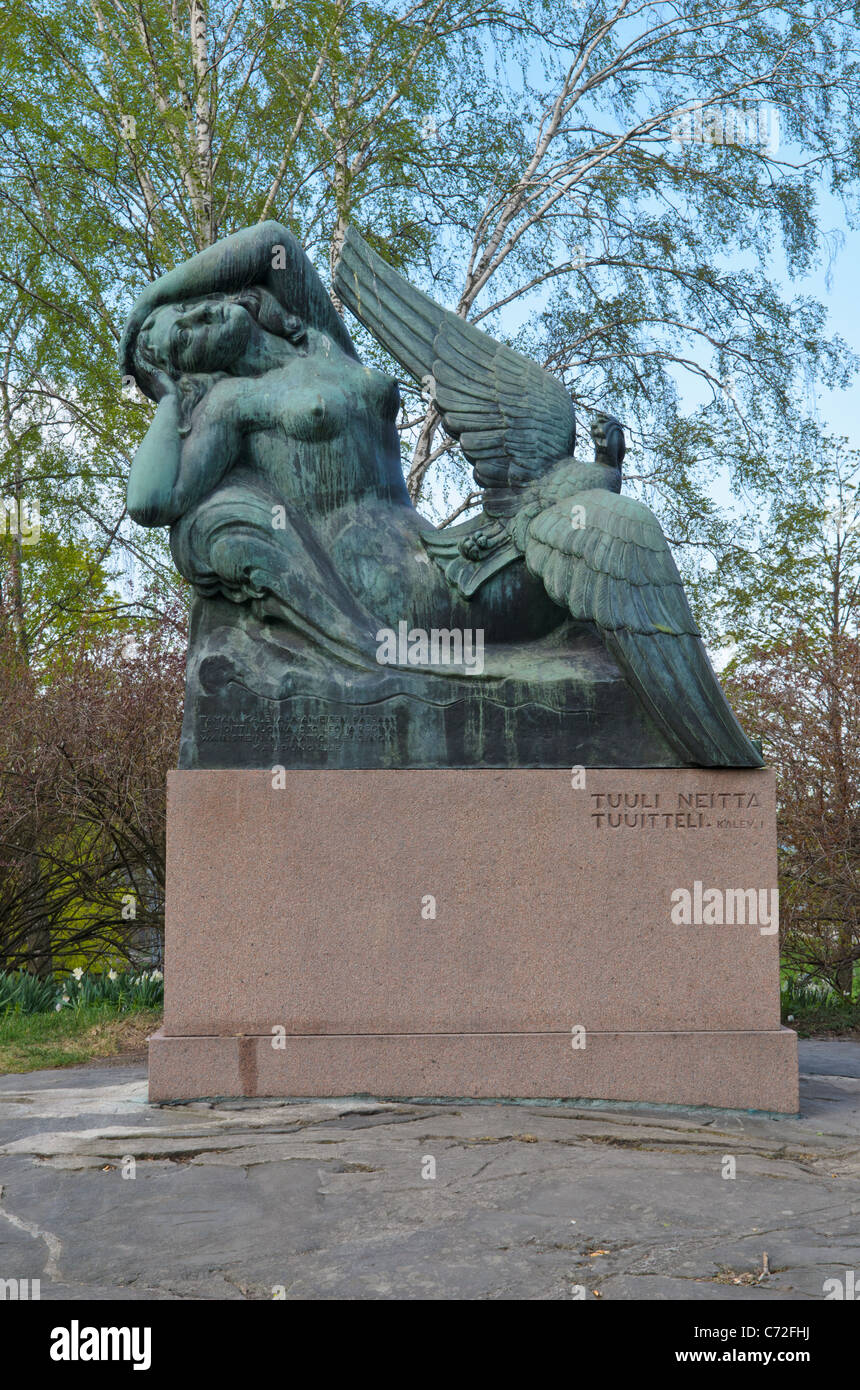 Ilmatar e il Scaup, 1946, opera in bronzo di Aarre Aaltonenin Sibelius Park, Helsinki, Finlandia Foto Stock