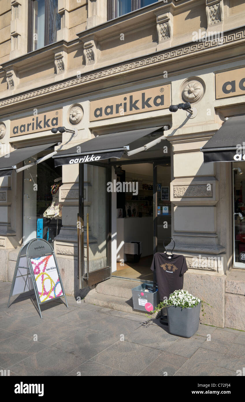 Aarikka, design finlandese shop Helsinki, Finlandia Foto Stock
