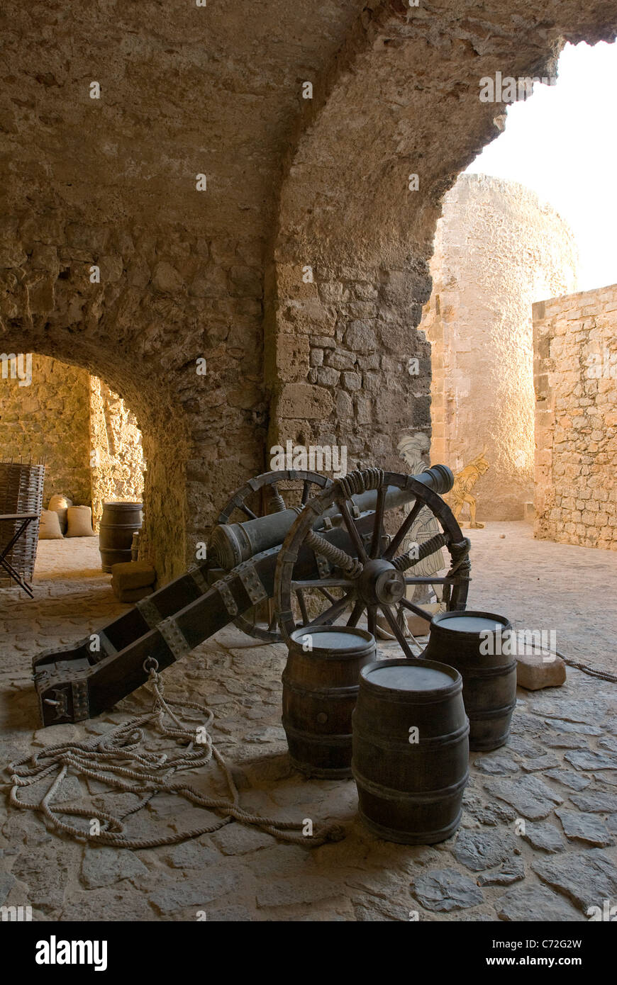 Città vecchia fortezza, Ibiza, Isole Baleari, Spagna Foto Stock