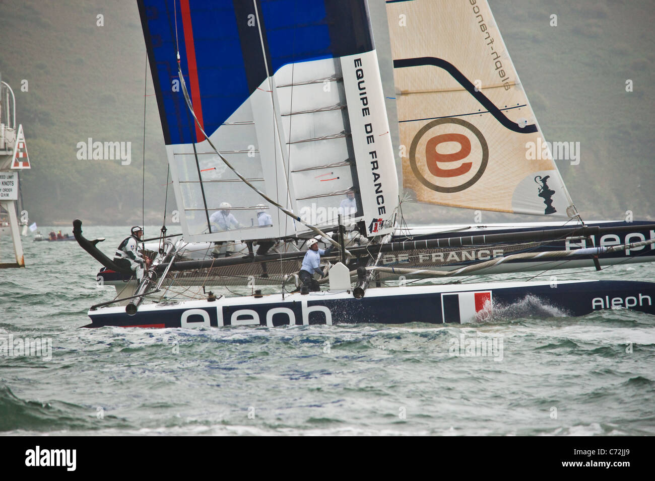 Americas Cup World Series racing Plymouth 2011. Foto Stock