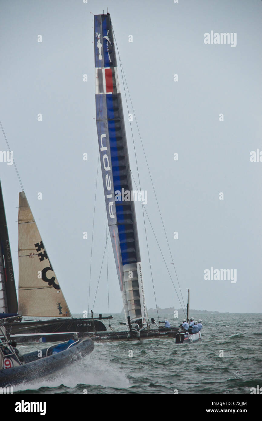 Americas Cup World Series racing Plymouth 2011. Foto Stock