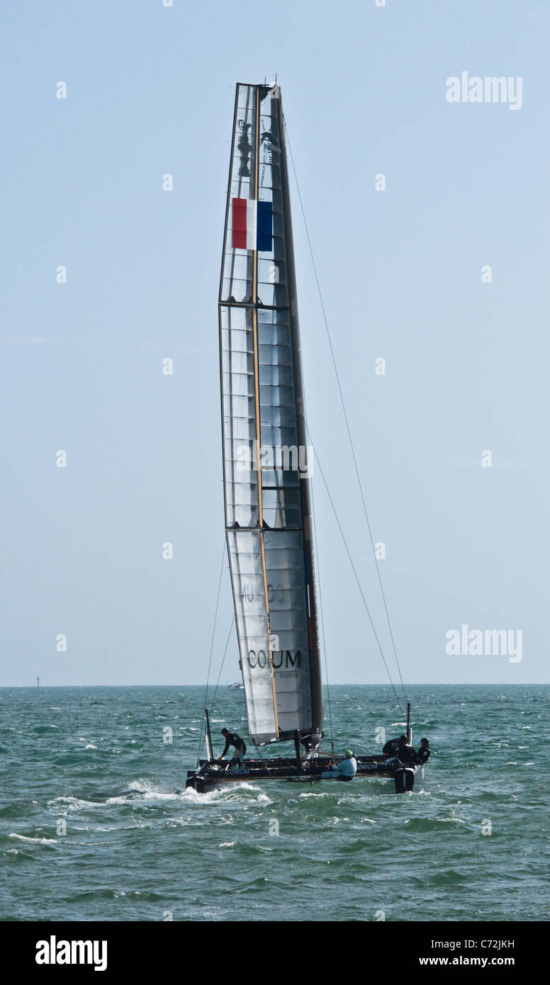 Americas Cup World Series racing Plymouth 2011. Foto Stock