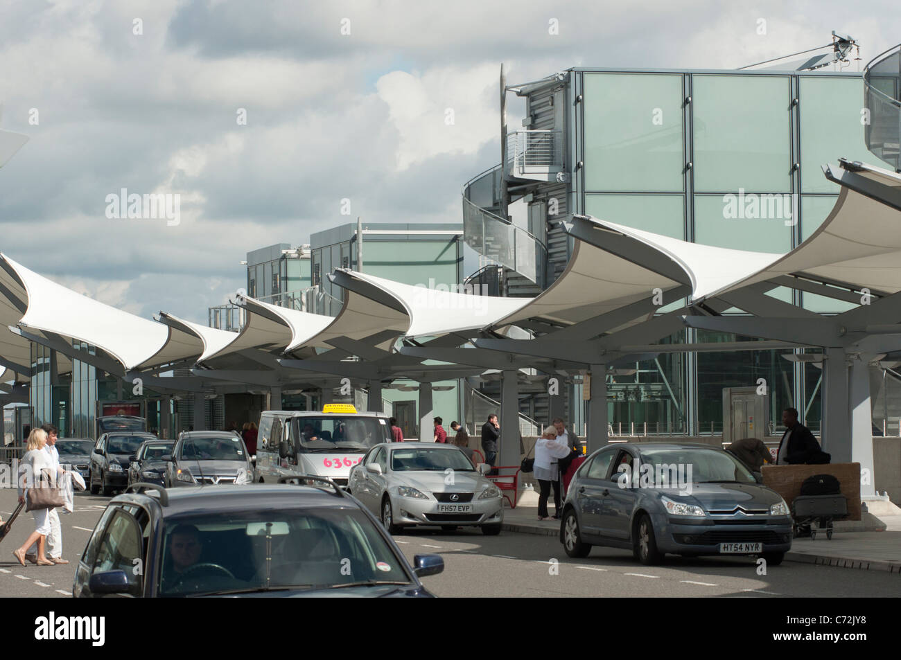 Il terminale 5 edificio, l'aeroporto di Heathrow di Londra, Regno Unito Foto Stock