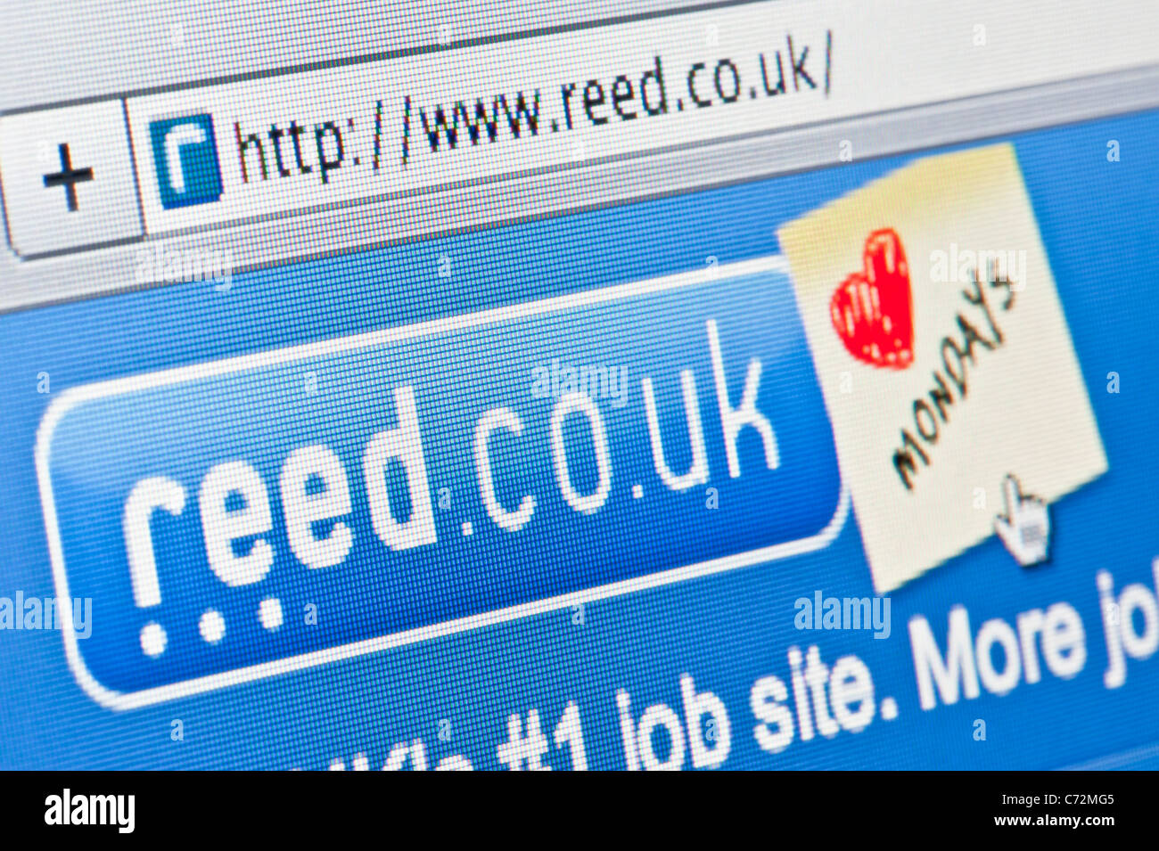 Chiusura del logo Reed come visto sul suo sito web. (Solo uso editoriale: -print, TV, e-book e Redazione sito web). Foto Stock